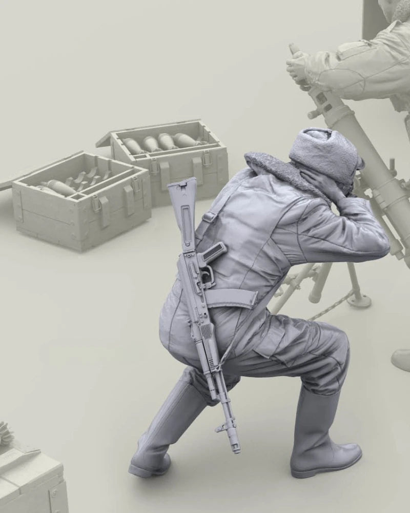 WWII Soviet Red Army Soldier Leaping Pose 1/16 Resin Figure Kit - resin model view 5