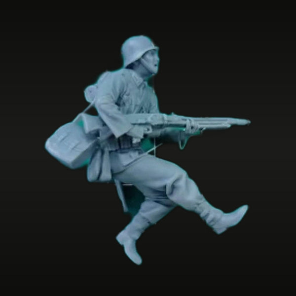 WWII German Machine Gunner Assault 1/35 Resin Figure Kit