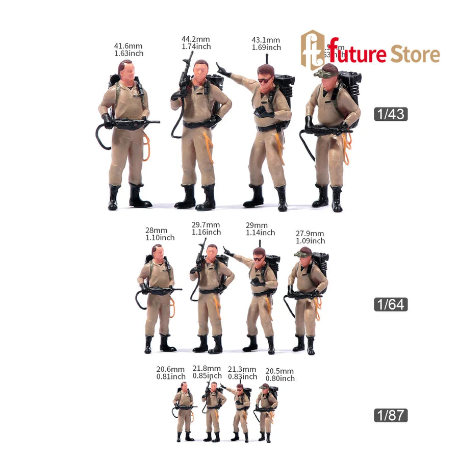 Ghostbusters Proton Pack Team 1/24 Resin Figure Set - resin model view 3