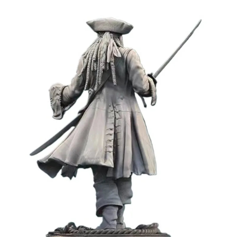 Pirate Captain with Dreadlocks and Cutlass 75mm Resin Bust Kit - resin model view 3