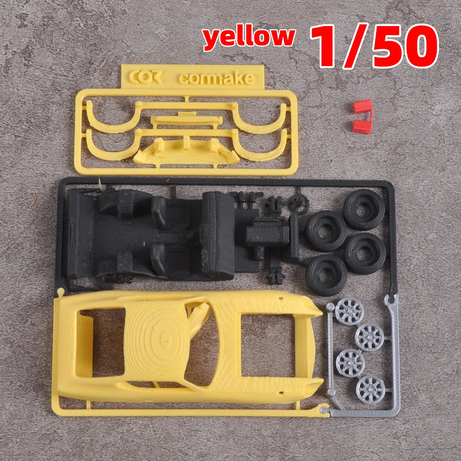 Assembly Scale Set Static Plastic Model Kit Sports Car 1/50