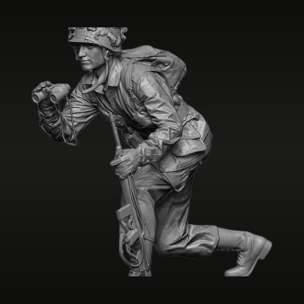 WWII US Army Infantryman with M1 Garand & Grenade 1/35 Resin Figure Kit