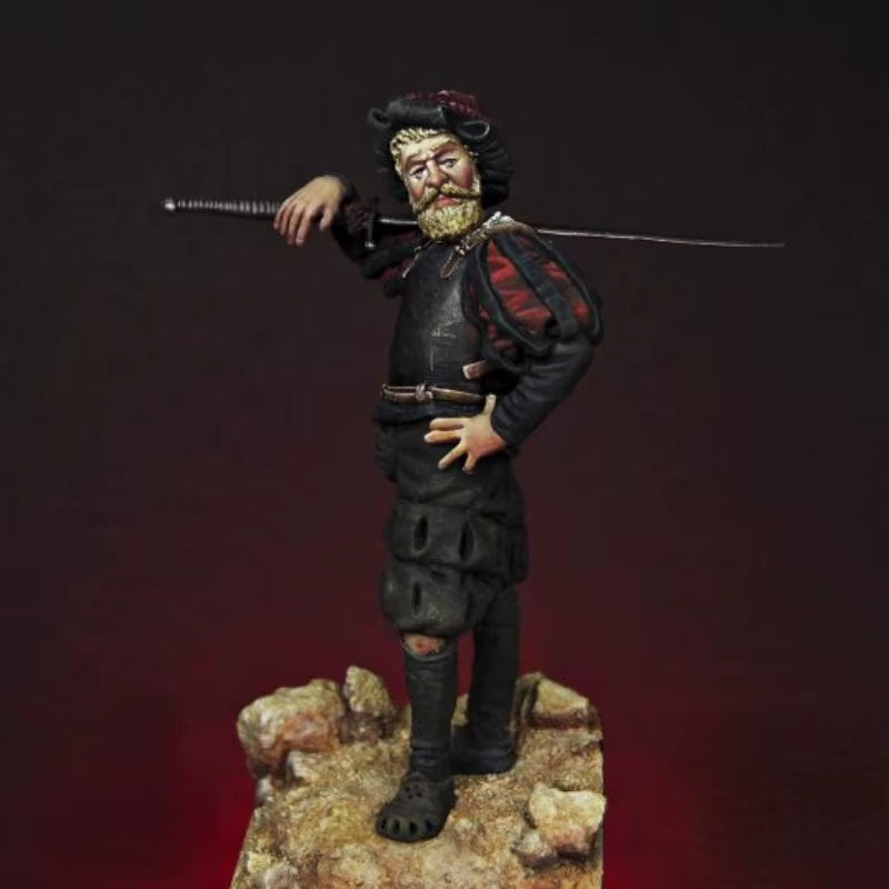 Ancient Greek Hoplite Warrior 54mm Resin Figure Kit - resin model view 2