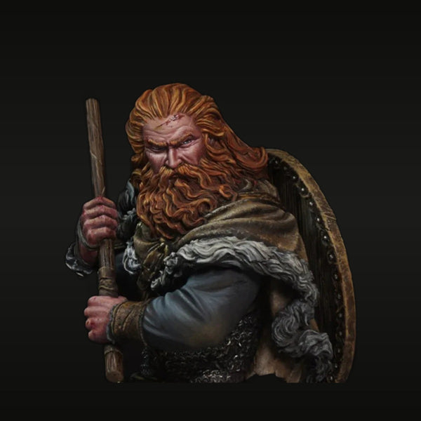 Medieval Viking Warrior with Spear and Shield 1/10 Resin Bust