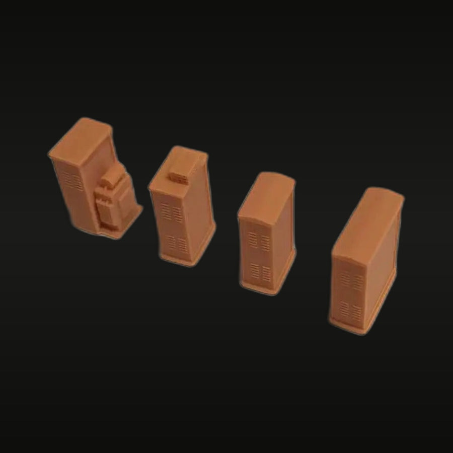 Power Transformer Cabinet Set 1/64 Resin Model Kit 4pcs - unpainted resin model kit