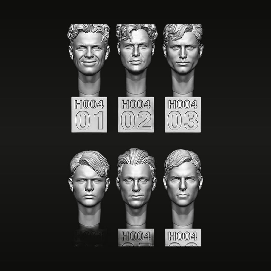 Modern Male Head Sculpts H004 Set of 5 1/35 Resin Accessory Kit - unpainted resin model kit