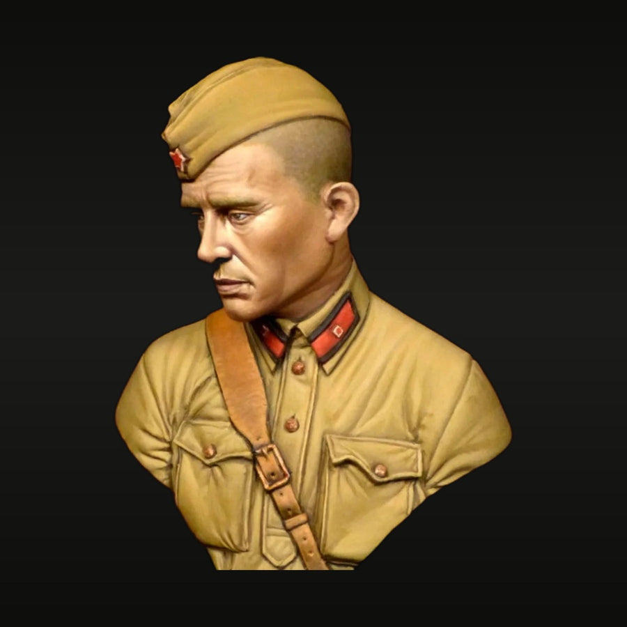 WWII Soviet Red Army Officer Bust 1/16 Scale Resin Kit - unpainted resin model kit