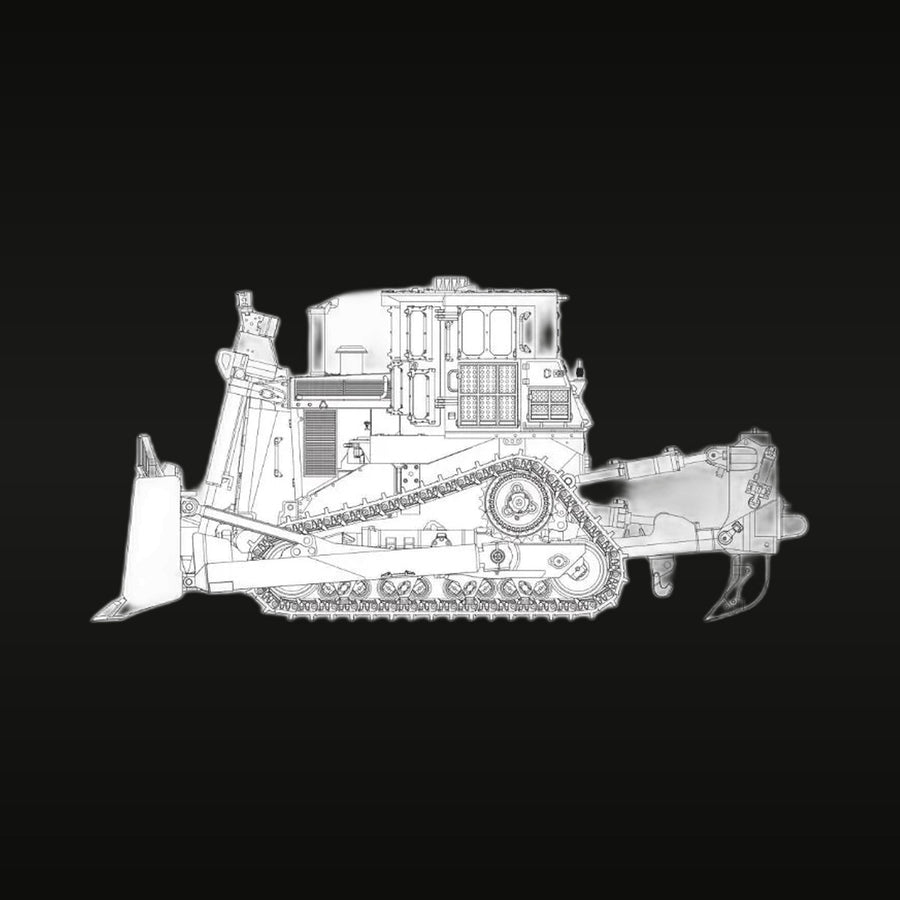 Modern D9R Armored Bulldozer 1/72 Scale Resin Vehicle Kit - unpainted resin model kit