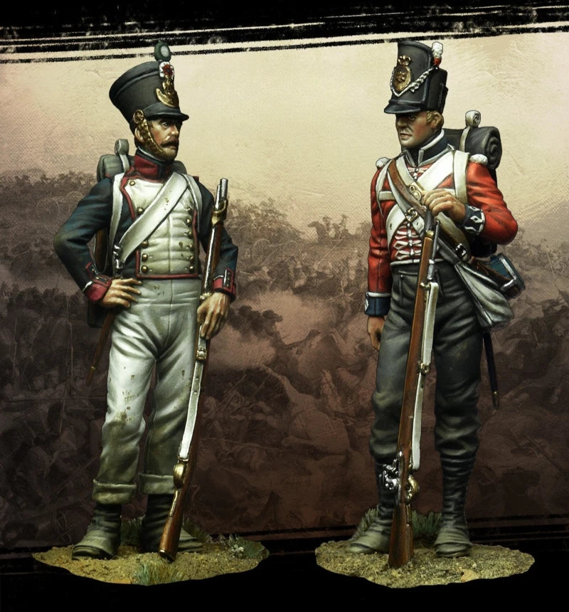 1/32 Scale 54Mm Diecast Resin Figure Model Kit Infantry and Guard Regiment Soldiers Miniature Toys Unassembled Unpainted Diorama