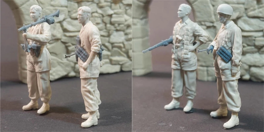 WWII US Infantry 2-Figure Set 1/35 Resin Kit - resin model view 4