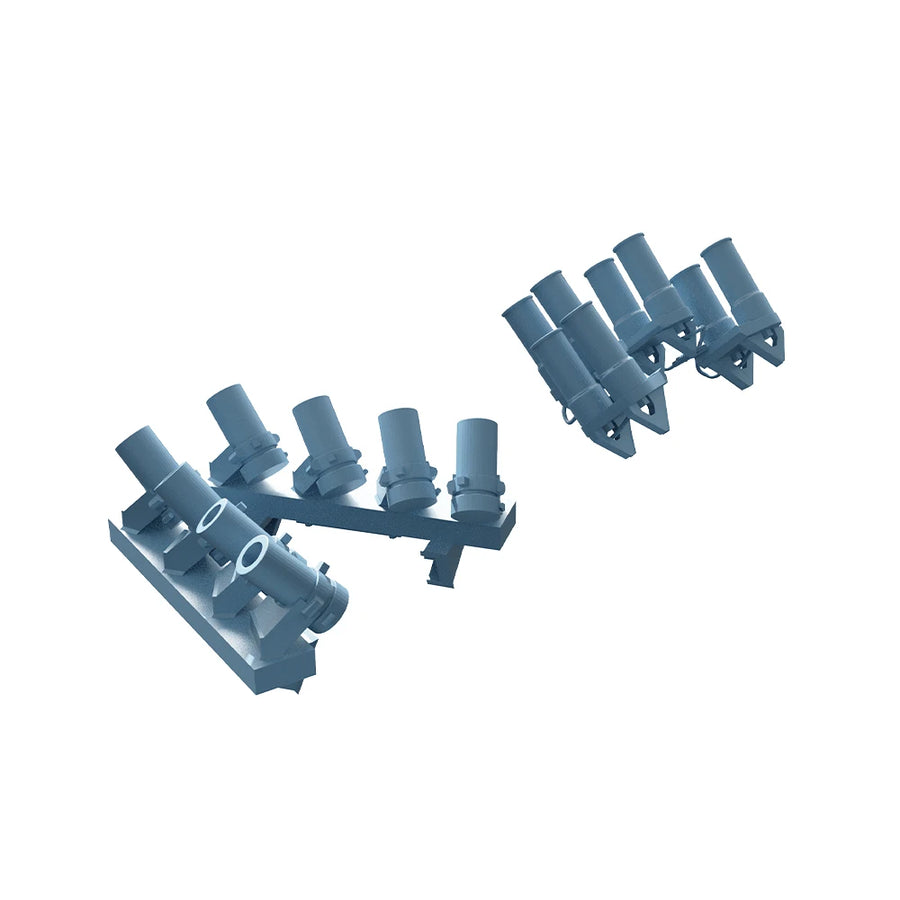 Soviet T-55 Smoke Grenade Launchers 1/72 Resin Kit - resin model view 3