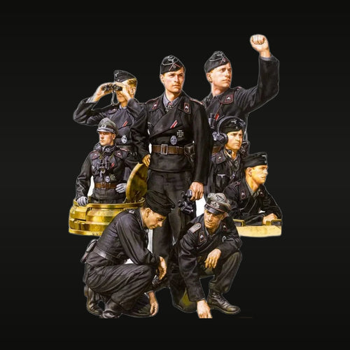 WWII Wehrmacht Panzer Tank Crew Set 1/35 Resin Figures