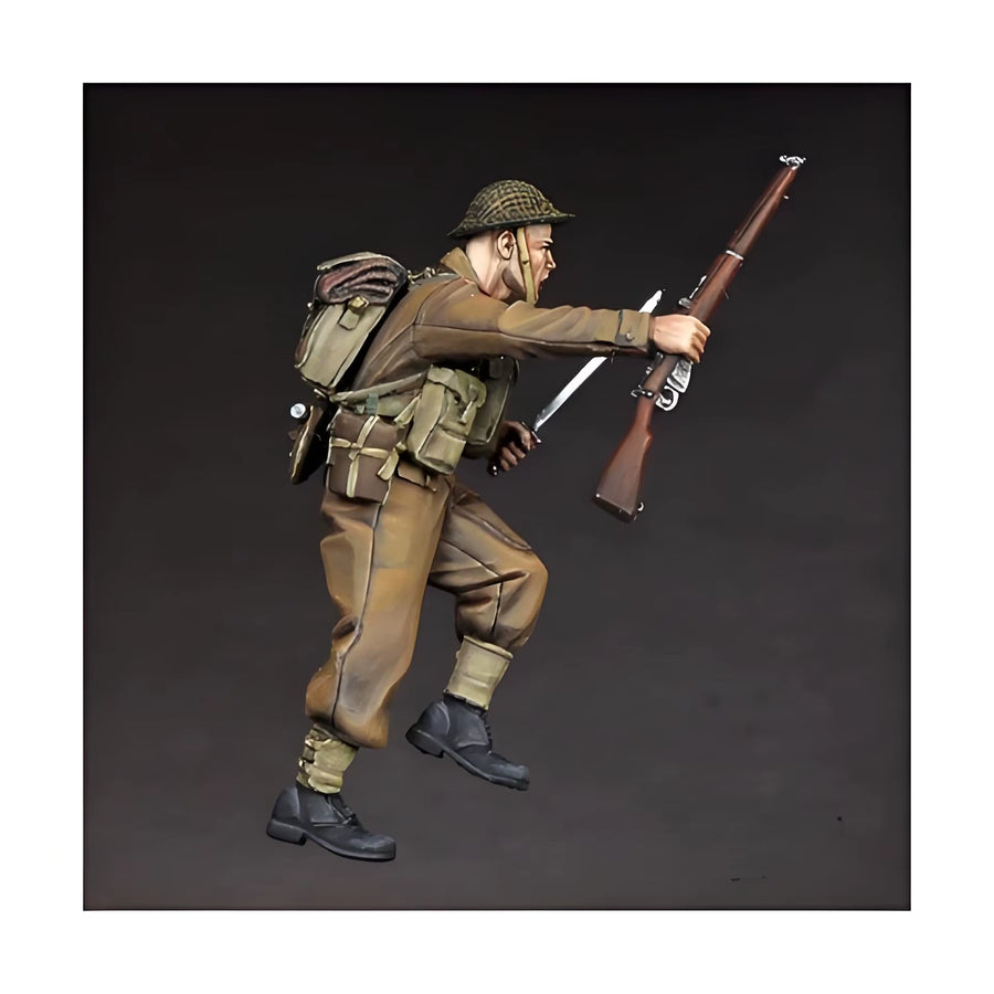 1/35 British Soldier, Resin Soldier Model Kit Diagram GK Unassembled and Unpainted Kit