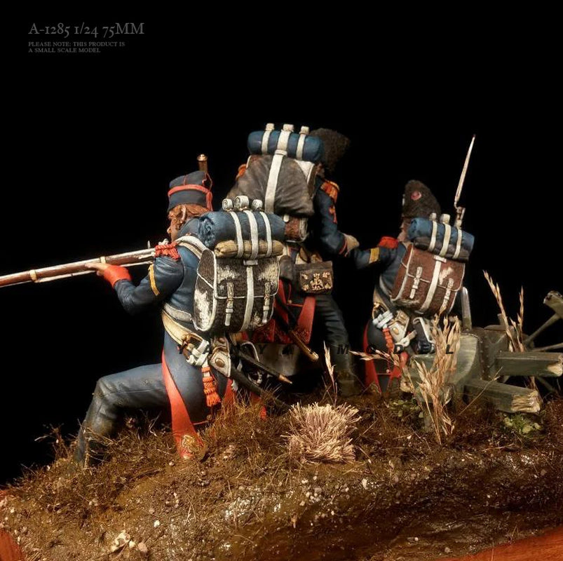 Napoleonic Russian Infantry Soldiers 1/24 Resin Figure Kit - resin model view 2