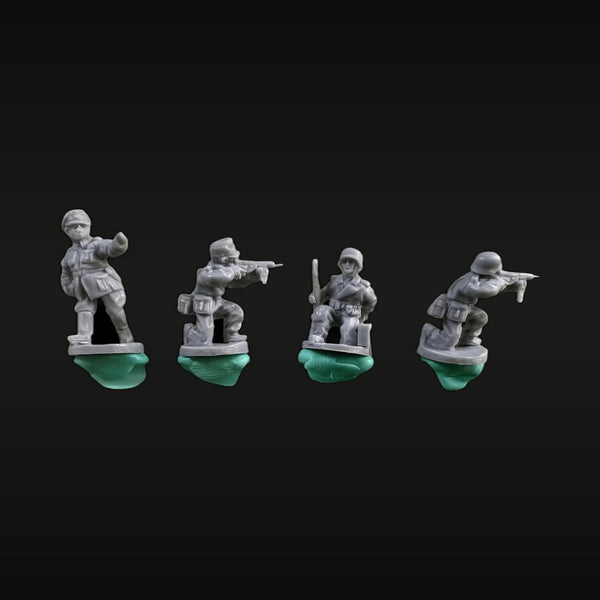 WWII German Infantry Squad 28mm Tabletop Wargaming Figure Set