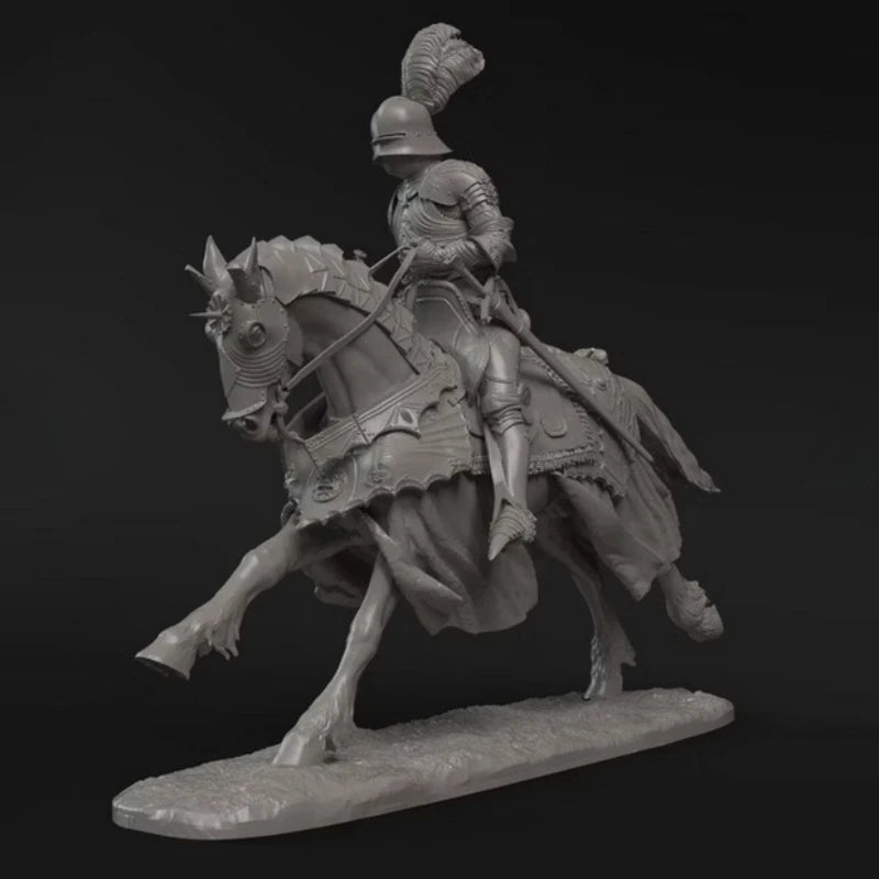 1/24 Scale Die-Cast Resin Figure Model Kit Gothic Knight Hobby Miniature Toys Unassembled and Unpainted DIY Diorama