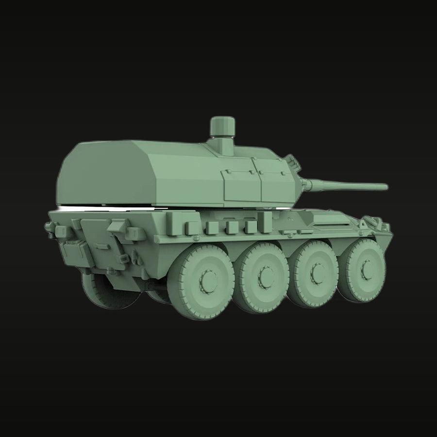 Modern 8-Wheeled Armored Fighting Vehicle with Turret Gun 1/35 Resin Vehicle Kit - unpainted resin model kit
