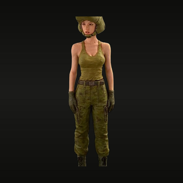 Modern Female Soldier with Boonie Hat 1/35 Resin Figure Kit