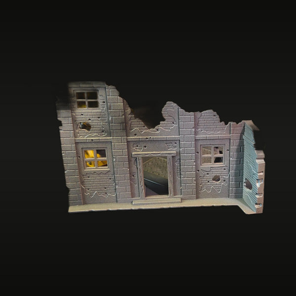 Ruined Stone Fortress Building Diorama Resin Miniature Wargames Scenery