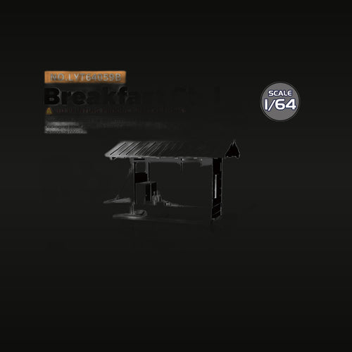 Breakfast Stall Food Cart 1/87 Scale Resin Model Kit