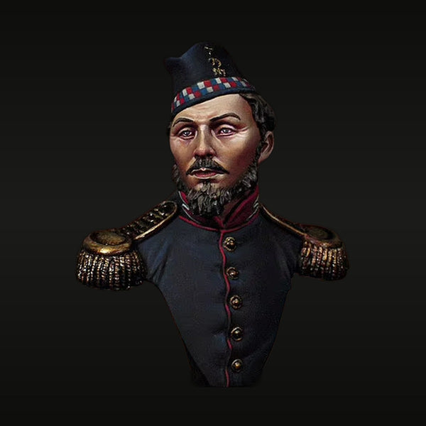 Crimean War British Highland Officer with Glengarry 1/35 Resin Bust