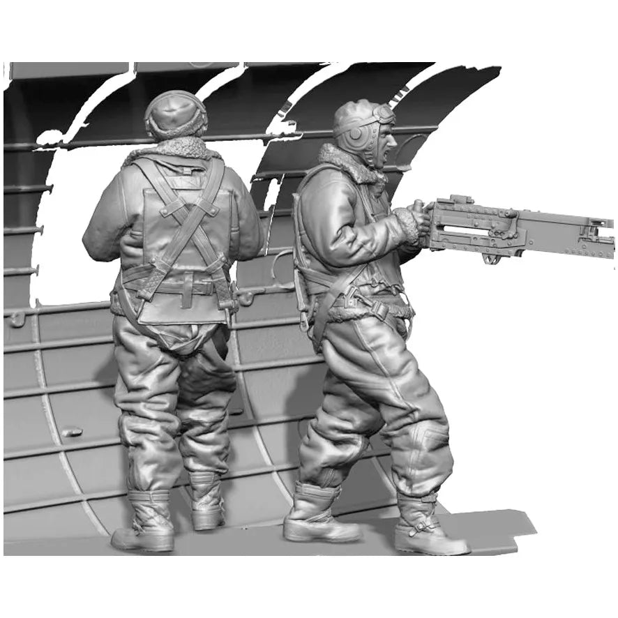 WWII American Soldier with M1 Garand Dual Heads 1/32 Resin Figure Kit - resin model view 2