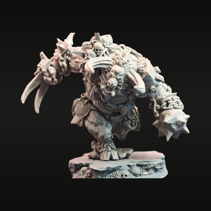 Fantasy Horror Skull Daemon with Spikes 55mm Resin Figure Kit - unpainted resin model kit