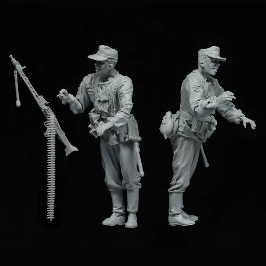 WWII German Wehrmacht MG42 Gunner Bust 1/35 Resin Kit - resin model view 3