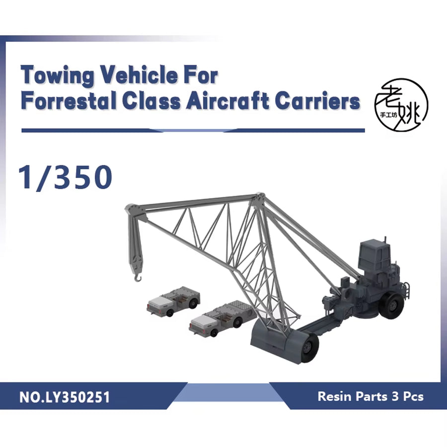 Modern Crawler Crane Diorama Set with Vehicles 1/700 Resin Kit - resin model view 4