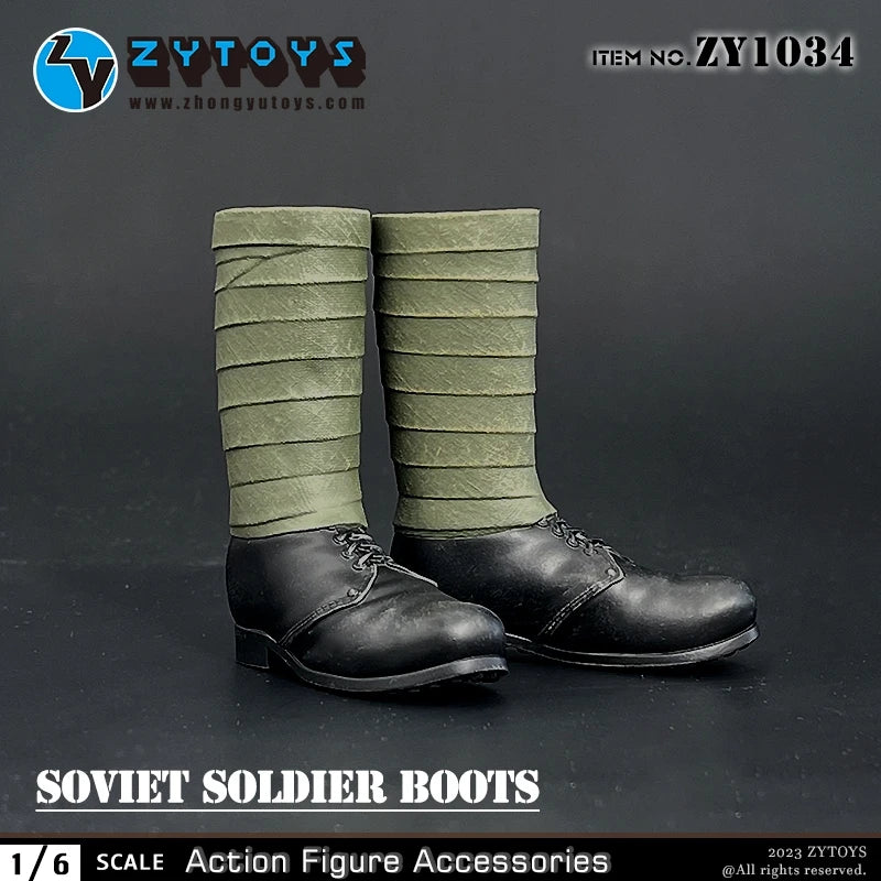 ZYTOYS ZY1024 ZY1028 ZY1034 1/6 WWII Military Boots Shoes Accessory Model Fit 12'' Male Soldier Action Figure Body Dolls Toy
