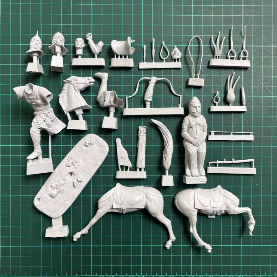 75Mm Resin Unpainted Model Kit, Military Theme, 13Th Century Cuman Horse Archer, Unassembled and Unpainted GK