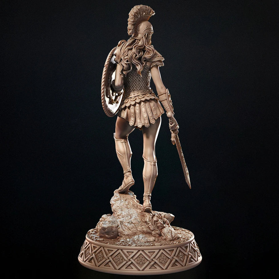 Greek Warrior Athena 38mm Resin Figure Kit - resin model view 4