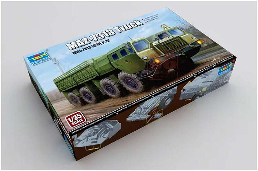 1/35  Assembly Model01050 MAZ-7313 Heavy Transport Truck Scale Model Kit