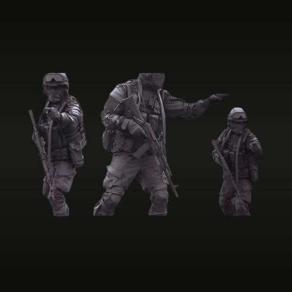 Modern US Tactical Operator Team with M4 Rifles 1/35 Resin Figure Kit