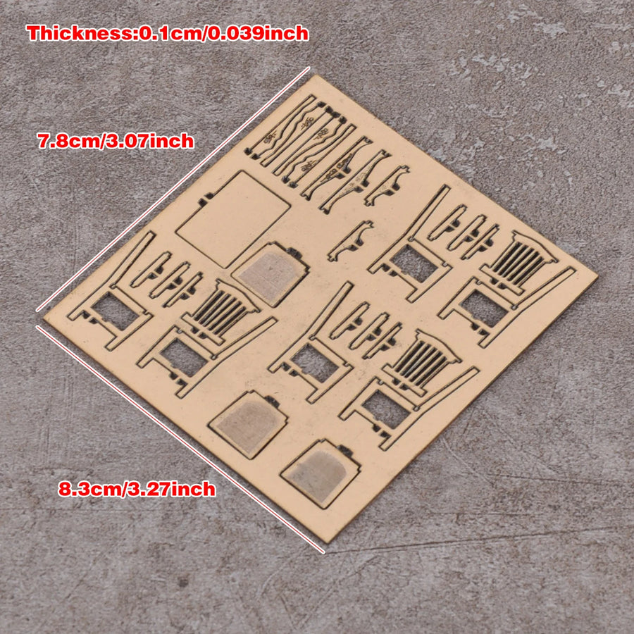 1/32 Victorian Tea Room Furniture Set (Resin Terrain) - resin model view 3