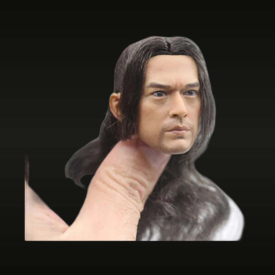 Takeshi Kaneshiro Long Hair 1/6 Resin Character Head Bust Figure - unpainted resin model kit