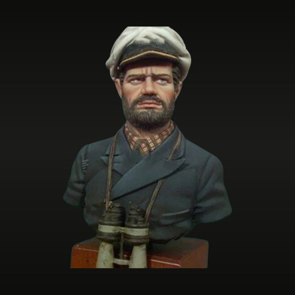 WWII German Kriegsmarine U-Boat Commander with Binoculars 1/10 Resin Bust Kit