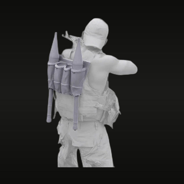 Modern Soldier with RPG Rocket Carrier Backpack 1/35 Resin Figure Kit