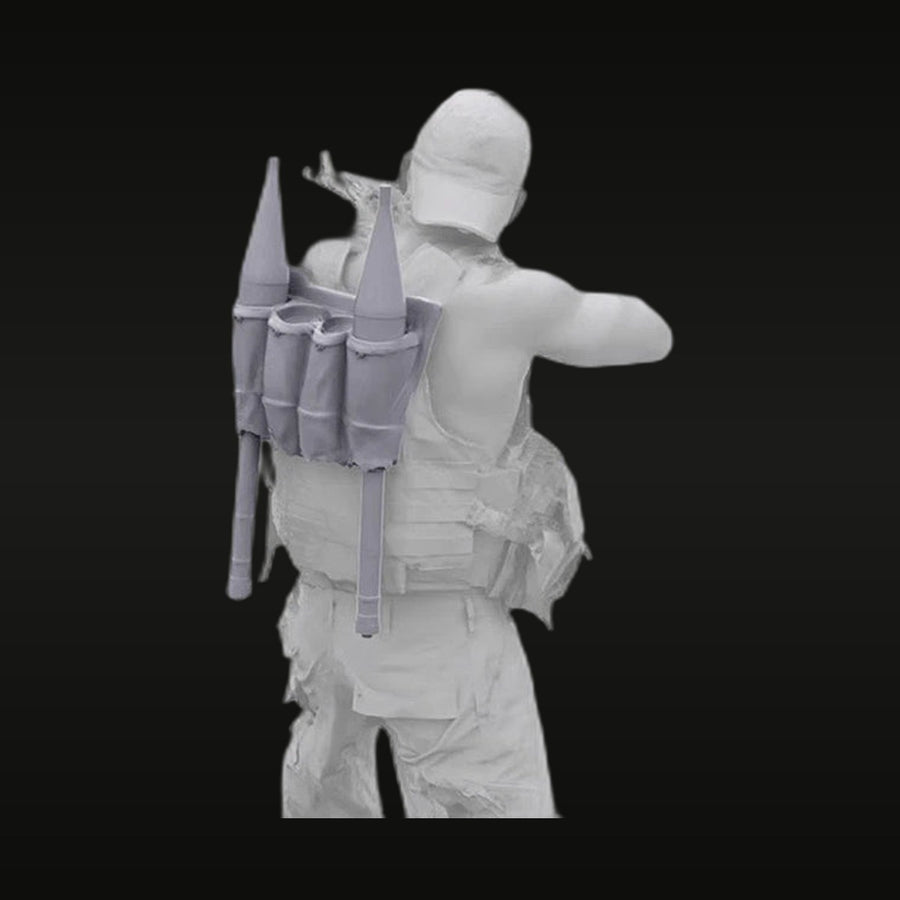 Modern Soldier with RPG Rocket Carrier Backpack 1/35 Resin Figure Kit - unpainted resin model kit
