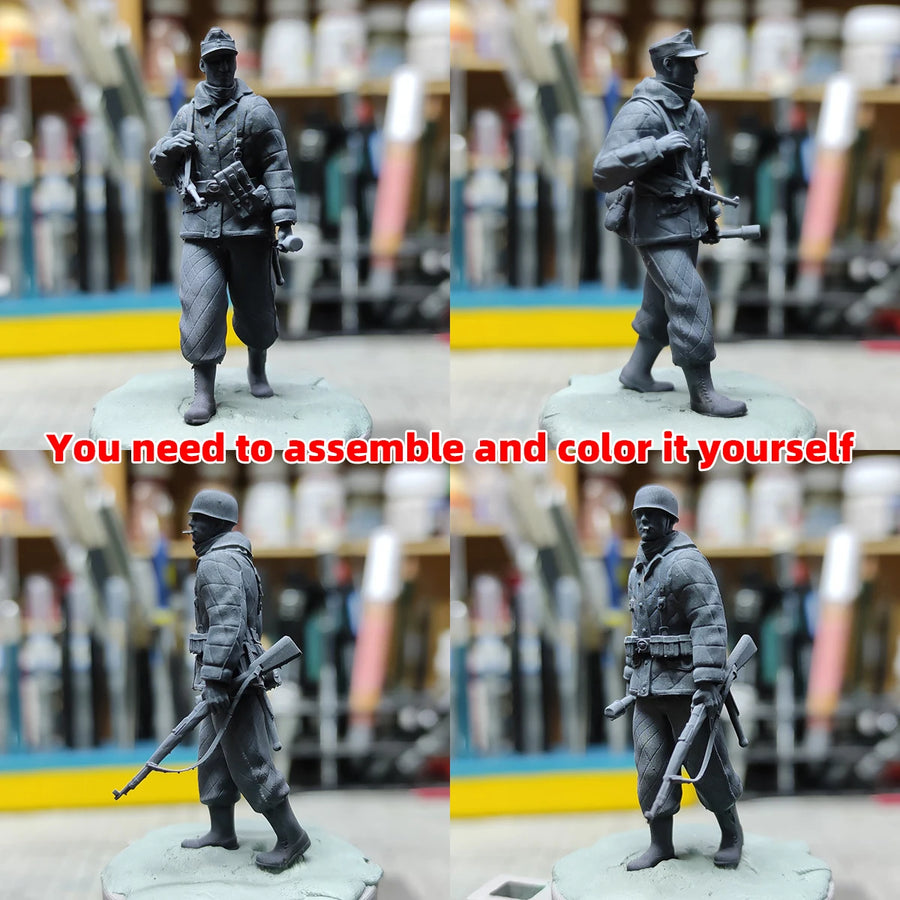 Germany Parachute Troops Paratrooper Paratroops Soldier Figure Soldier Team Assembly Static Scale Model Kit 5 Pcs 1/72 1/35 1/48