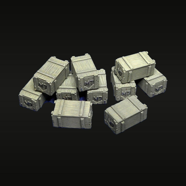 WWII Ammunition Boxes Set 1/35 Resin Diorama Accessory Kit