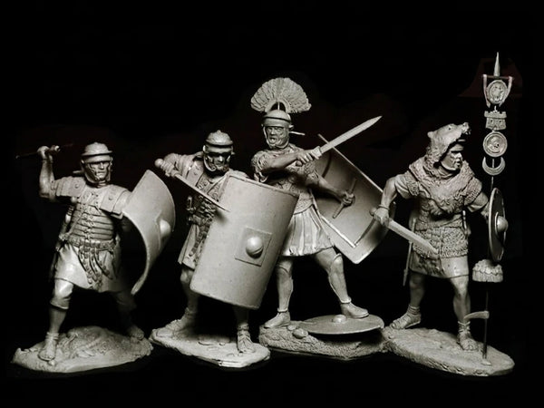 Ancient Roman Legionary Centurion Command Set 75mm Resin Figure Kit