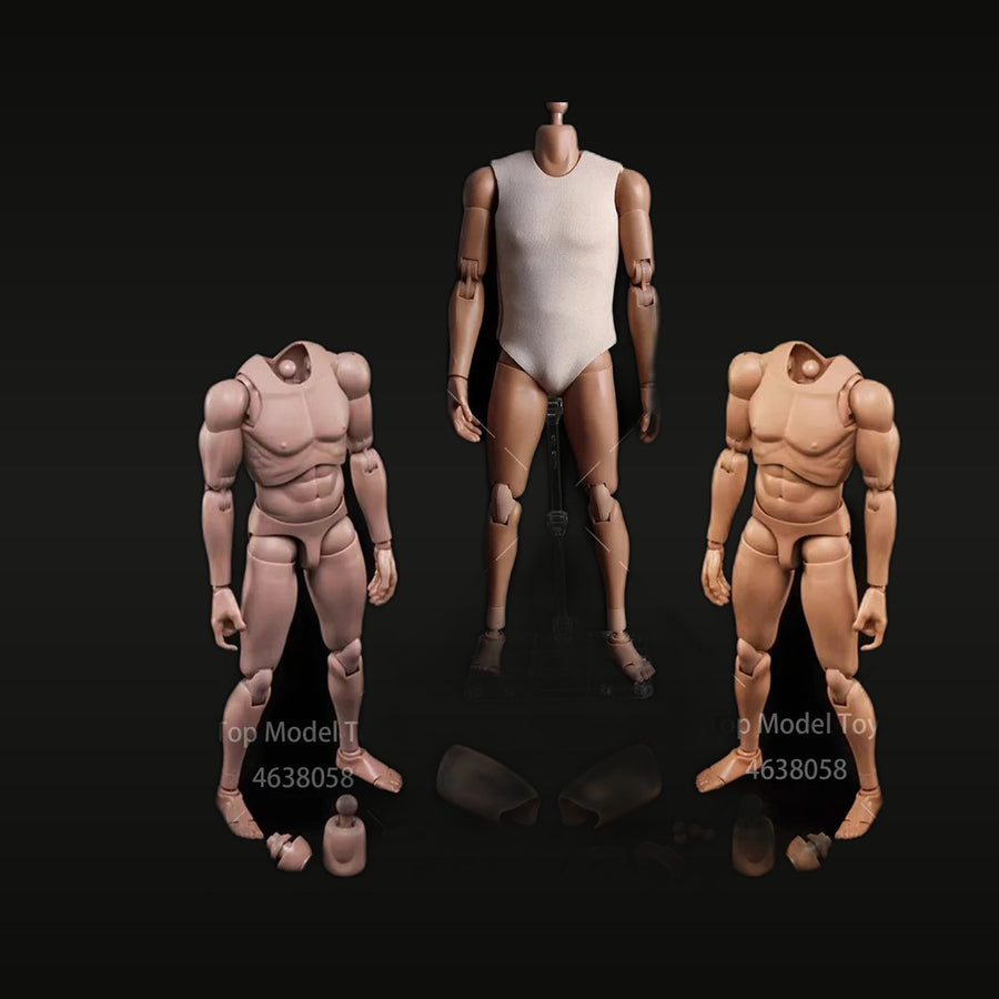 1/6 Scale Male Action Figure Body Kit with Interchangeable Parts - unpainted resin model kit