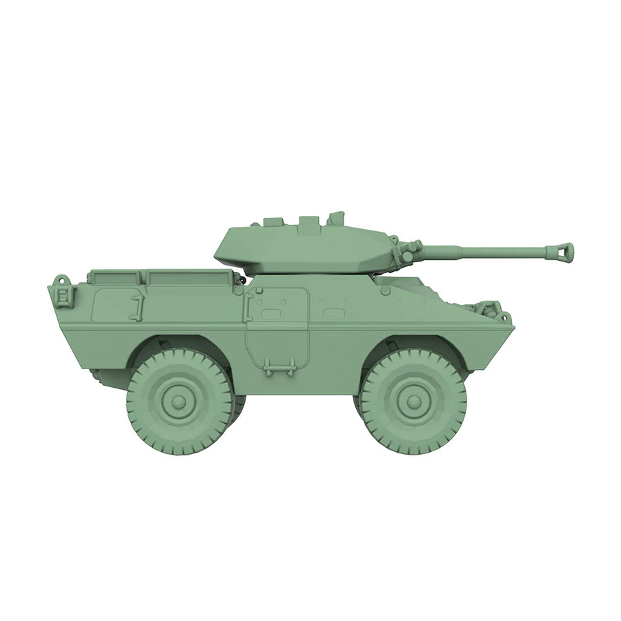 Modern 4-Wheel Armored Security Vehicle with Turret 1/56 Resin Vehicle Kit - resin model view 2