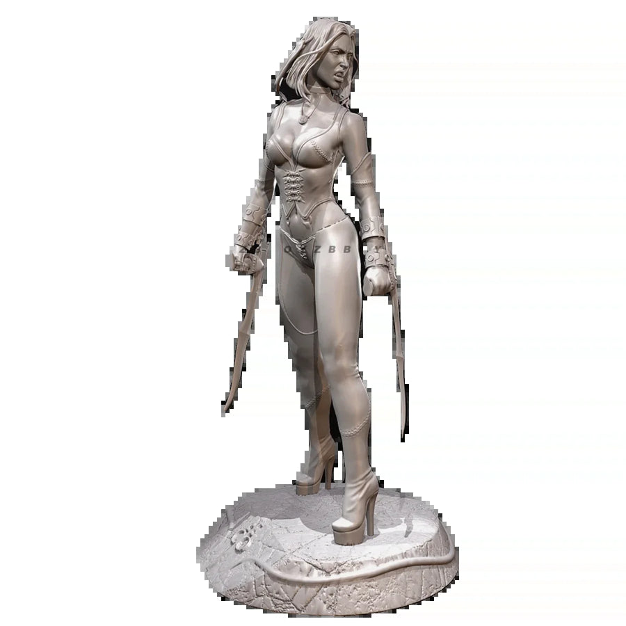 Fantasy Female Warrior TD-6212 with Dual Bladed Weapons Resin Figure Kit - resin model view 5
