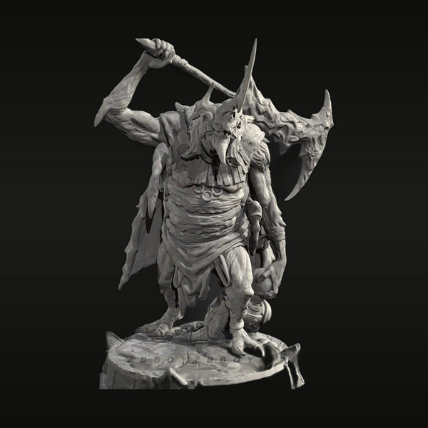 Orc Warlord with Dual Axes 38mm Resin Figure Kit
