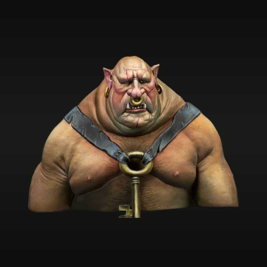 Fantasy Orc Blacksmith with Gold Key 1/12 Resin Bust - unpainted resin model kit