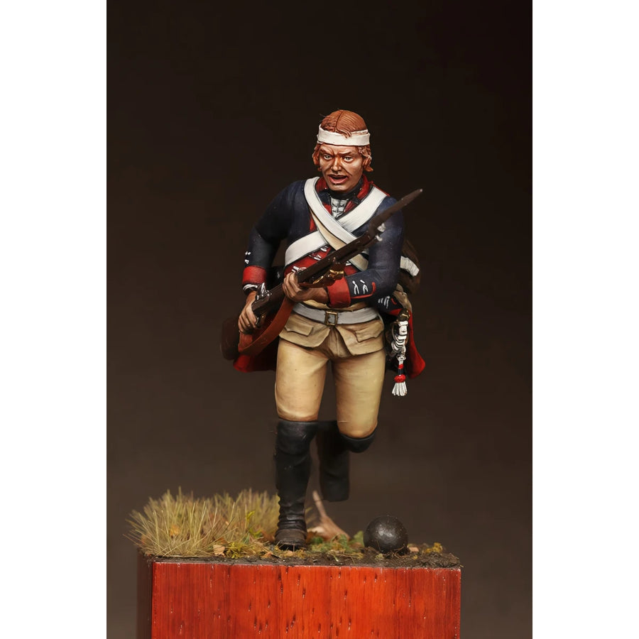 American Revolutionary War Continental Soldier with Bayonet 54mm Resin Figure Kit - resin model view 2