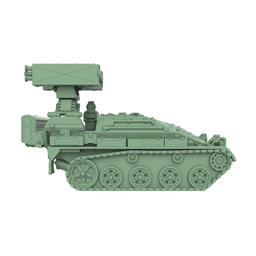1/220 1/160 1/87 MRY-SFW SS779 Railway Military Model Kit Germany Wiesel Ozelot Light Air Defence System Carrier