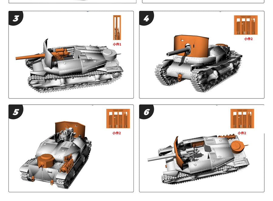 WWII Soviet T-28 Medium Tank 1/35 Resin Vehicle Kit - resin model view 2